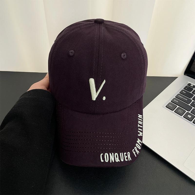 Letter Embroidered Baseball Cap Children's Summer Outdoor Wide Brim Versatile Sun Hat Showing Face Small Sun Protection Peaked Cap Men