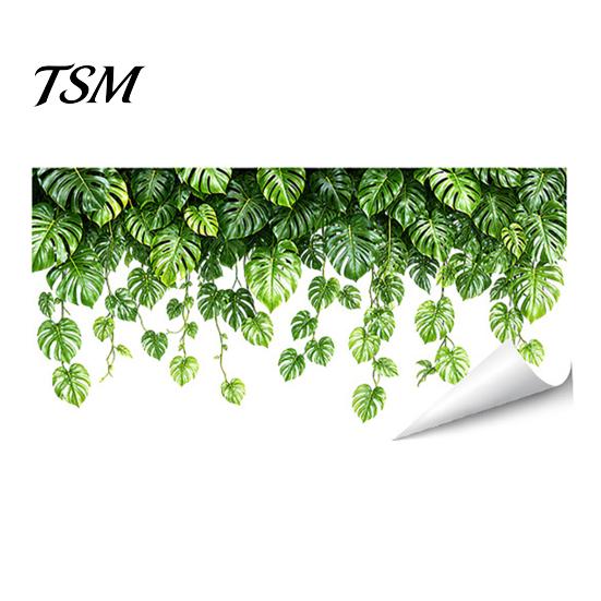 Reusable Glass Covering Green Vine Static Window Clings, Artificial Ivy Lemon Stickers, Botanical Pattern No?Glue PVC Transparent Decals for