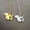 10 шт. Ожерелья с подвесками в виде маленьких собак, нержавеющая сталь 304, полированные, гальванизированные, аксессуары для домашних животных, для собак