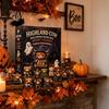 Halloween Ornament Gift Box Highland Cow Advent Calendar, 24 Days Countdown Calendar with Collectible Figures Acrylic Ornaments, Gifts for Kids,