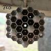 Hanging Wasp Shield 3D Printed Realistic Red Hornet Decoy Nest, Weatherproof Physical Deterrent, Bee Repellent Chemical-Free Fake Nest for Outdoor