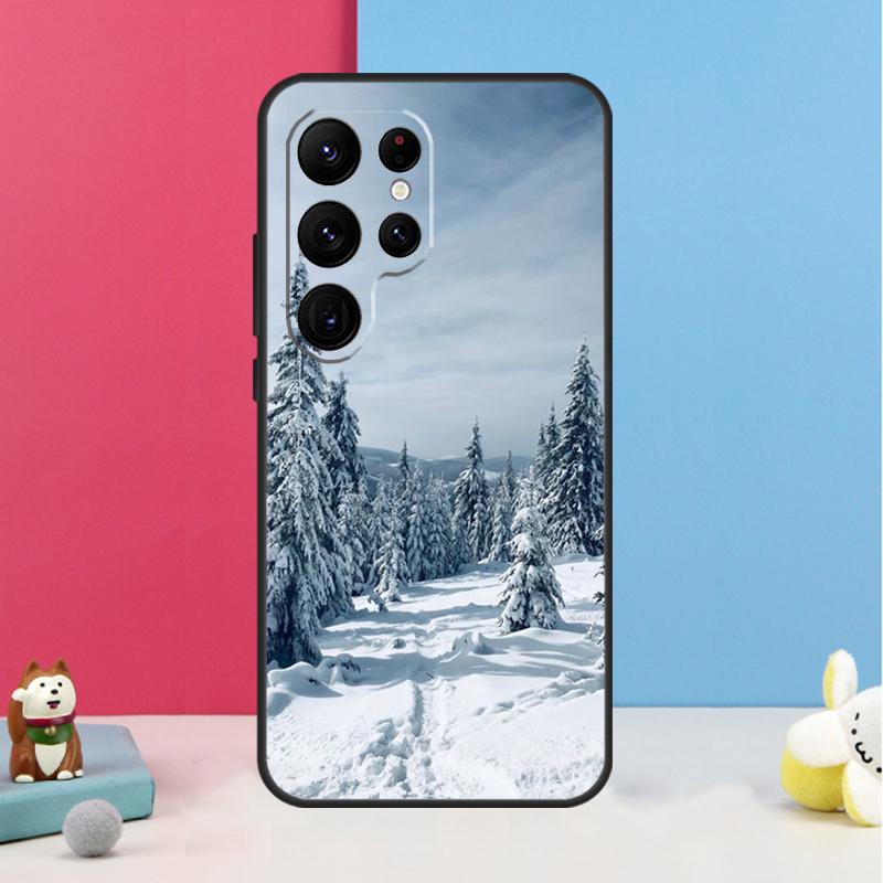 Зимний пейзаж Чехол для Samsung Galaxy S25 S26 Ultra S20 S21 S22 S23 S24 S10 Plus S25 FE Задняя крышка