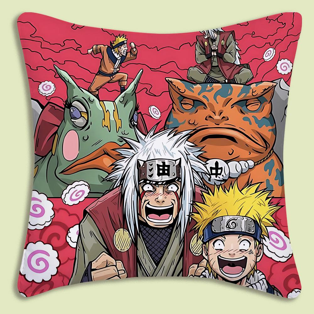 Hot Cartoon Anime Cool NNARUTOS Pillow Covers Cartoon Sofa Decorative Home Doublesided Printing Short Plush Cute Cushion Cover