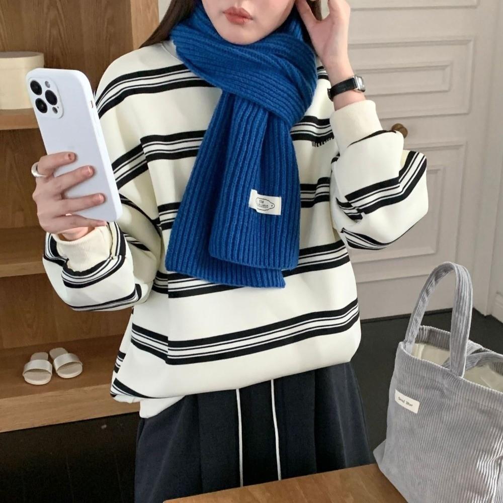 Thicken Women Knitted Scarf Windproof Long Scarves Vintage Wrap Shawls