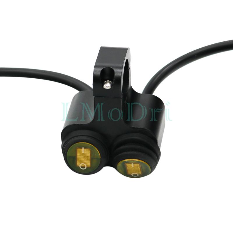 LMoDri переключатель на руле мотоцикла, 2 кнопки управления, мотоцикл, 22 мм, 7/8 дюйма, ремонтные переключатели ВКЛ/ВЫКЛ