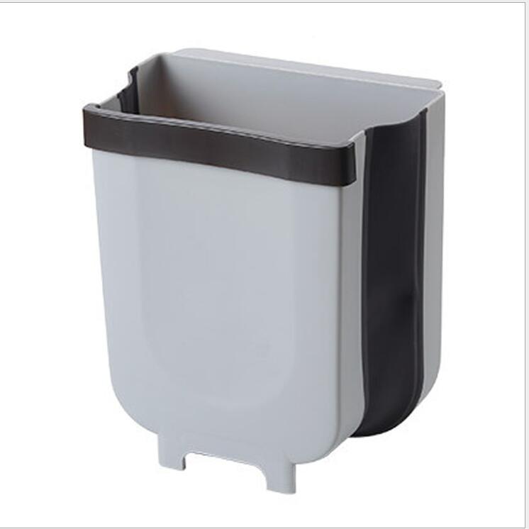 Kitchen Cabinet Door Hanging Type Kitchen Waste Bin Foldable Wet and Dry Storage Bucket