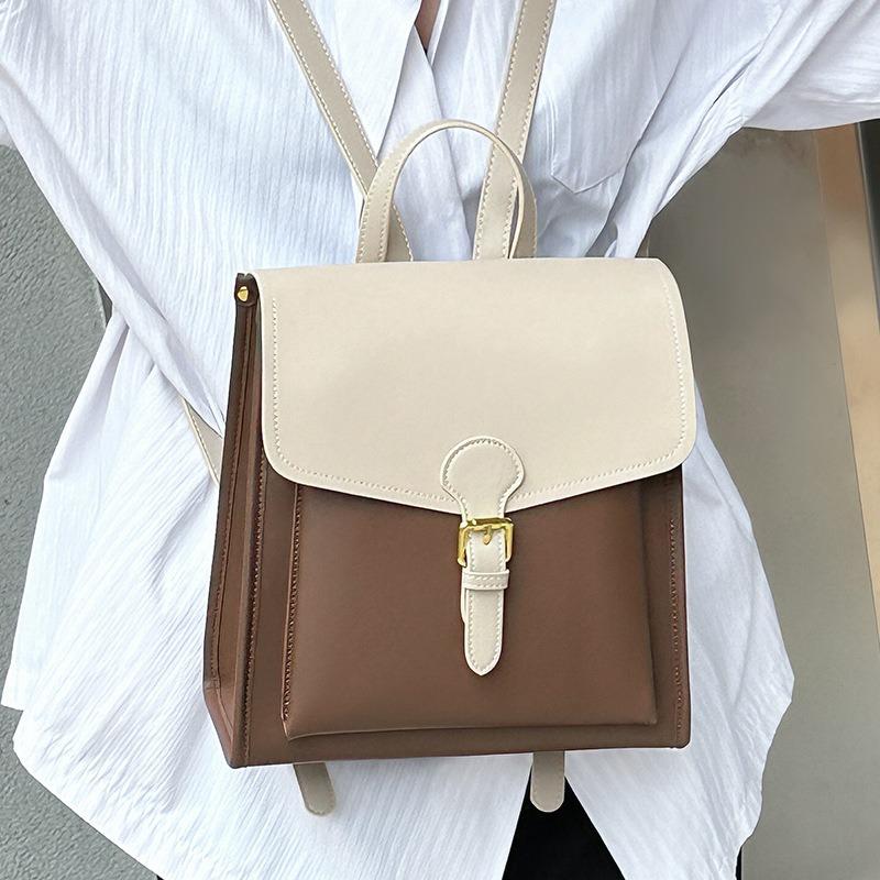 Leather Women's Bag Handbag Women's Niche New High-end Texture Backpack Small Backpack Women's Bag