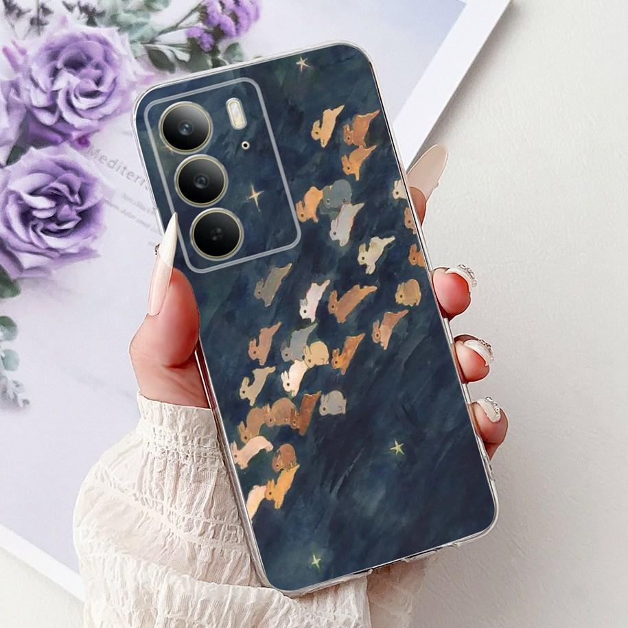Для OPPO Realme C75 4G Чехол 2025 Новая Мода Бабочка Сердце Цветок Мягкий Прозрачный Силиконовый Чехол Для RealmeC75 C 75 Чехол