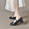 Square Head Mary Jane Shoes Women's Spring and Summer New One-word with Medium Heel Shallow Mouth Small Single Shoes Mori Women's High Heels