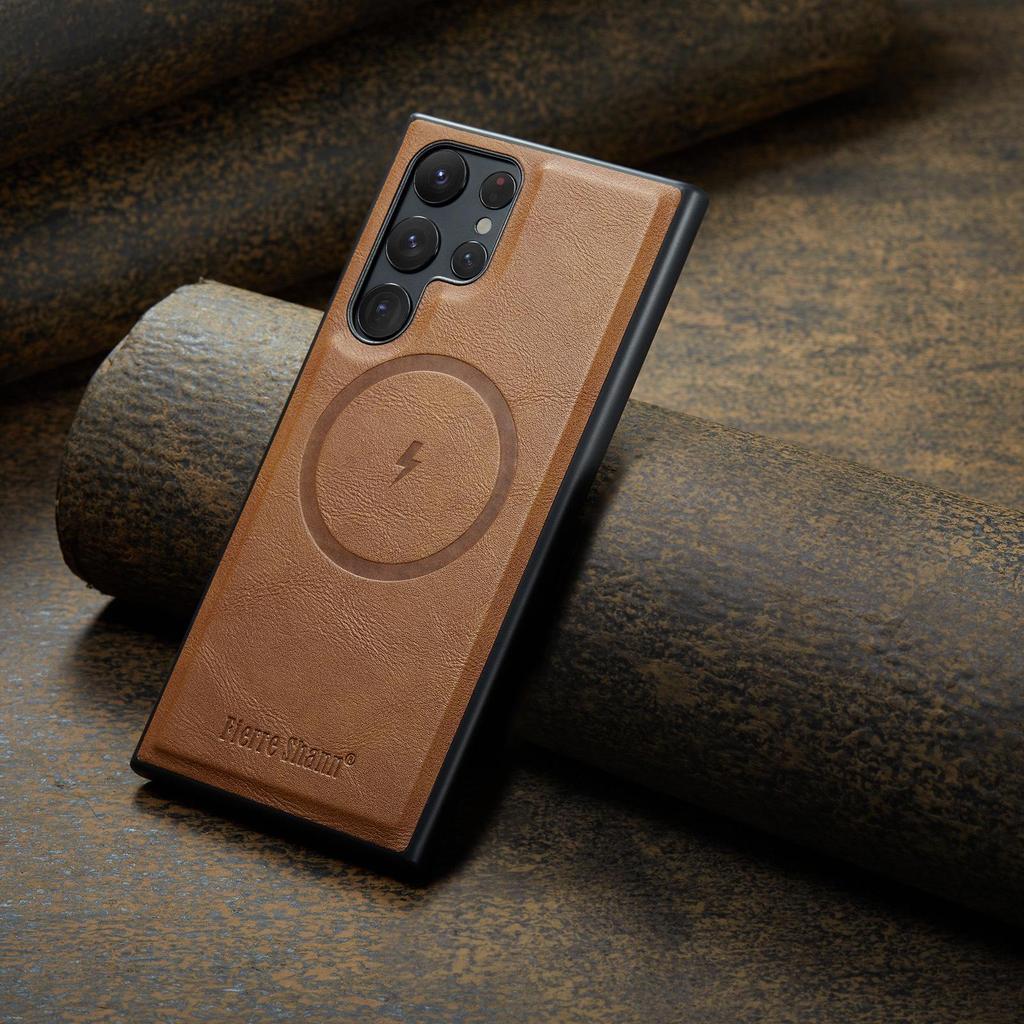 Магнитный держатель для карт Samsung S25 Ultra, кошелек-чехол - Защита от падений с отделениями для карт, также подходит для S24 Plus