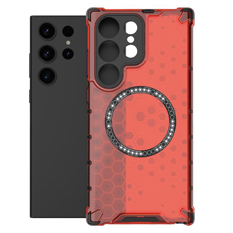 Для Samsung Galaxy S23 Ultra 5g Магнитное кольцо задняя крышка телефона чехол Magsafe кольцо беспроводная зарядка объектив защита противоударные чехлы