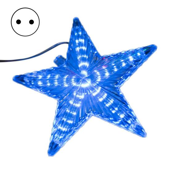 Christmas Tree Topper Star with LED Light Creative Shape Plug-Play IP65 Waterproof Glowing Five-Pointed Star Xmas Tree Ornament