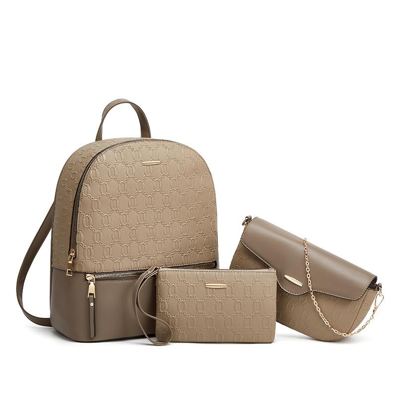 2026 New Large Capacity Letter Tote Bag, Niche Design Embossed Handbag with Matching Pouch, Women's 2-Piece Set