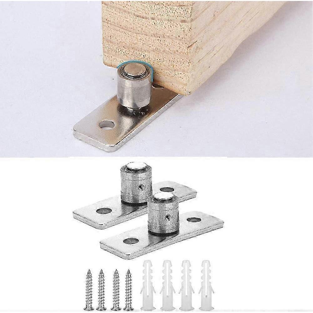 2Pcs Stainless Steel Barn Door Roller Floor Guide Sliding Door Hardware Accessories Insert Bearings