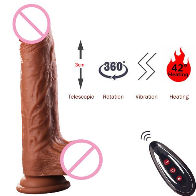 Thrusting Dildo Vibrator Sex Toys For Women G Spot Vagina Anal Stimulation With 10 Vibration 7 Telescopic Adult Toys For Couple