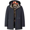 Men's Winter Coat Plus Velvet Thickened Cotton Jacket Business Casual Down Jacket Mid-length Cotton Coat