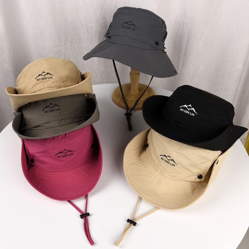 1 шт. Водонепроницаемая унисекс-шляпа для альпинизма, быстросохнущая солнцезащитная кепка на шнурке для походов, рыбалки для мужчин и женщин
