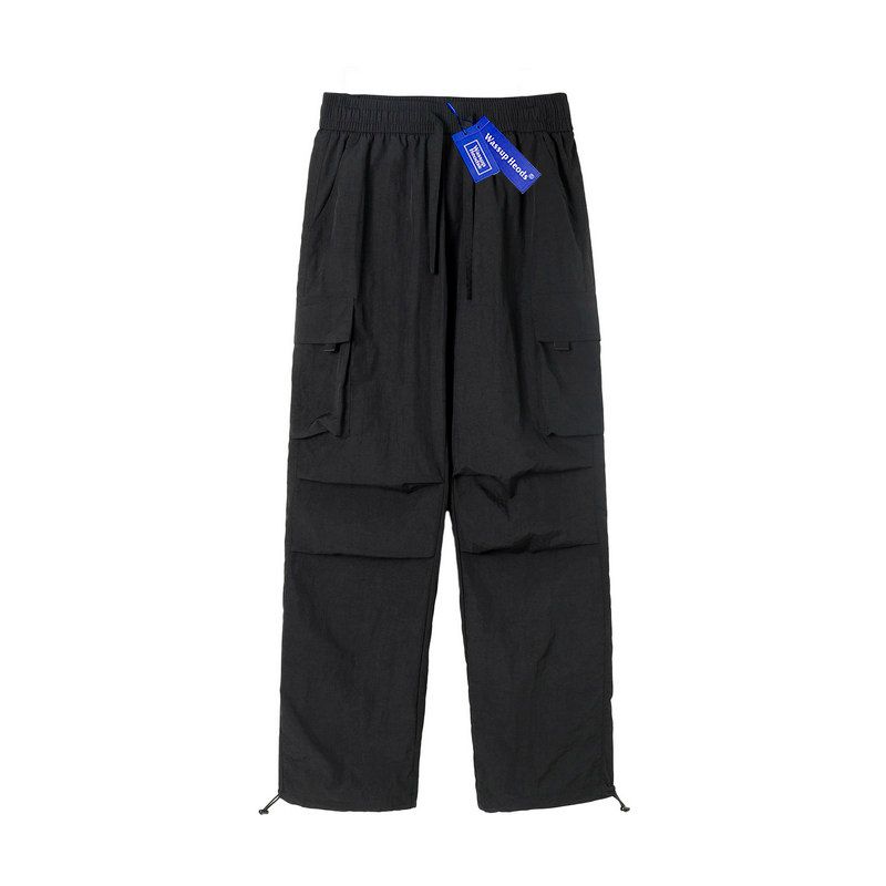 Wassup Straight-Leg Cargo Pants Loose Wide-Leg Men's 2024 New Trendy Brand Design Casual Couple Pants