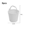 5pcs 6 Colors Doll Miniature Bucket Model Mini Children Beach Small Bucket