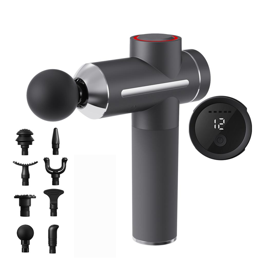 Электрический массажный пистолет для глубоких тканей, массажер для лица, для рук, спины, ног, для расслабления мышц тела, фасциальный пистолет для спины и рук с горячим и холодным режимом