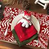 4pcs Christmas Insulated Polyester Meal Mat Merry Christmas Placemats