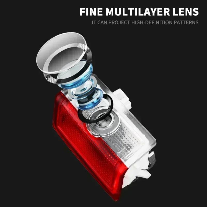 D5Emblems Set Of 2 High Laser Car Door Logo Projector Welcome Light Super Clear Projection LED Courtesy Lamp For Mercedes-Benz