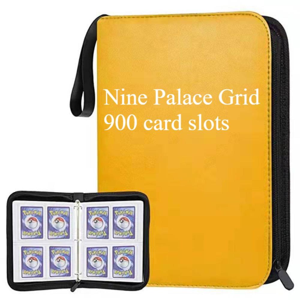 Картонная книга на молнии, 4/9 отделений, книжка с игровыми картами, упаковка для коллекционных игр