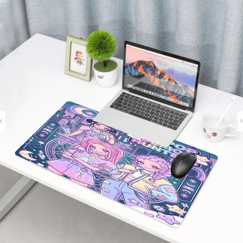 KPop Demon Hunters Print Mouse Pad, Anti‑Slip Desktop keyboard Mat, for PC Laptop Gaming Working Daily Use, Cool Festival Birthday Gift
