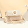 Summer Straw Woven Bag Women's New Small Fresh Woven Daisy Small Square Bag Single Fashion Shoulder Messenger Bag Tide