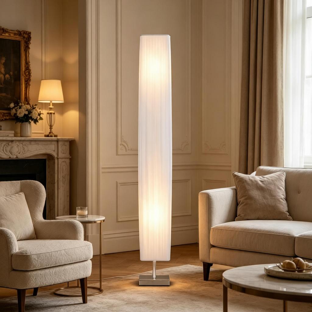 Pretty Freestanding Column Lamp, Designer Bedroom Floor Lamp, Living Room Floor Lamp with Slim Design (1pcs Floor Lamp only, bulbs not included)