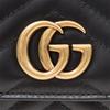 Gucci Длинный кошелек GG Marmont с золотым логотипом, стеганая кожа, женский, черный 443436-DTD1T-1000