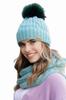 Nicky Set Hat with Snood Color Turquoise