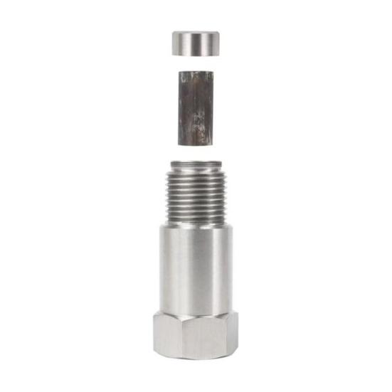 Stainless Steel Extension Fitting with Filter Screen M18x1.5 Oxygen Sensor Adapter 1.8 Inch Thread Reducer Coupling Adapter Connector