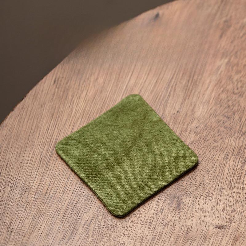 Холщовая тай-дай подставка для чайной чашки, абсорбирующая подставка для горшка, китайская ретро тканевая подставка против ожогов, подставка для сухого чая