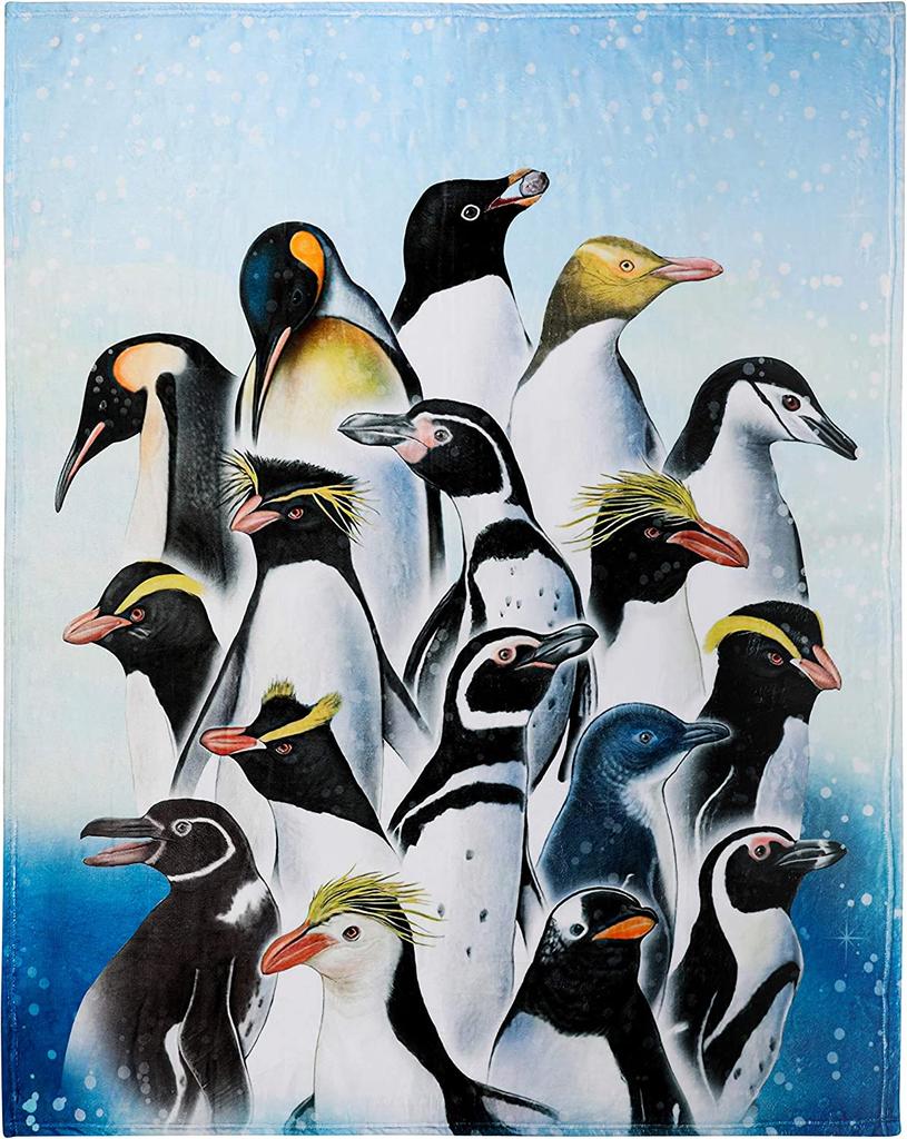 Мягкое теплое одеяло с пингвином, легкое фланелевое флисовое покрывало для кровати, подарок для девочек, мальчиков, мужчин, женщин, стул, диван