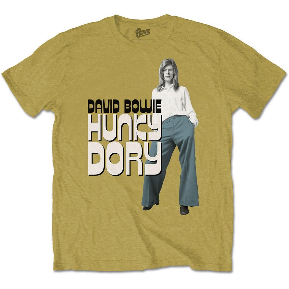 Men's David Bowie Hunky Dory 2 T-shirt X-Large Mustard Yellow