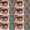 Новые цветные контактные линзы в европейском и американском стиле, розовые, шоколадные, линзы для очков, фиолетово-серые, модные цветные контактные линзы, коричневые линзы, 1 пара