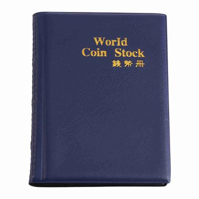 Новый 120 карманов 10 страниц World Coin Storage Folder Альбом для сбора денег Держатель Книга Синий