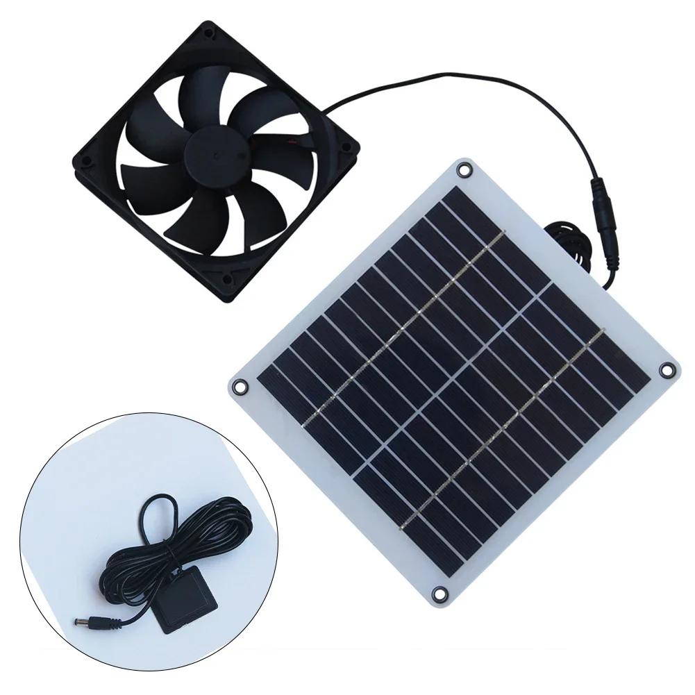 Солнечная панель вытяжной вентилятор вытяжной вентилятор циркуляционный вентилятор 5 Вт 12 В мини-вентилятор для собак курятник теплица воздушный поток вентилятор