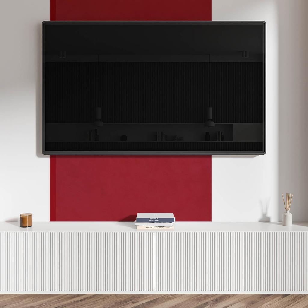 Panel Winylowy Samoprzylepny Z Nadrukiem Do Salonu 100X50 Cm Kolor Burgundowy
