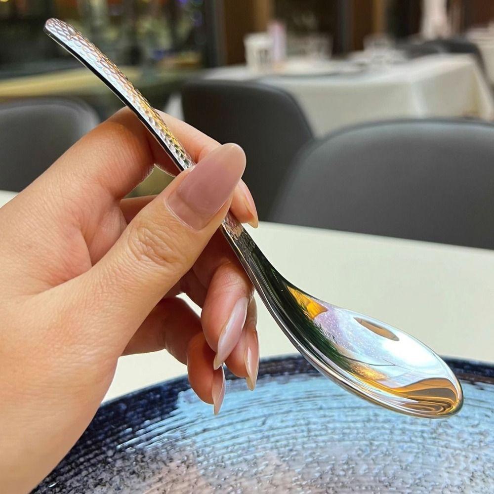 Stainless Steel Deepen Spoon Mirror Polished Tablespoon Good-looking Soup Spoon