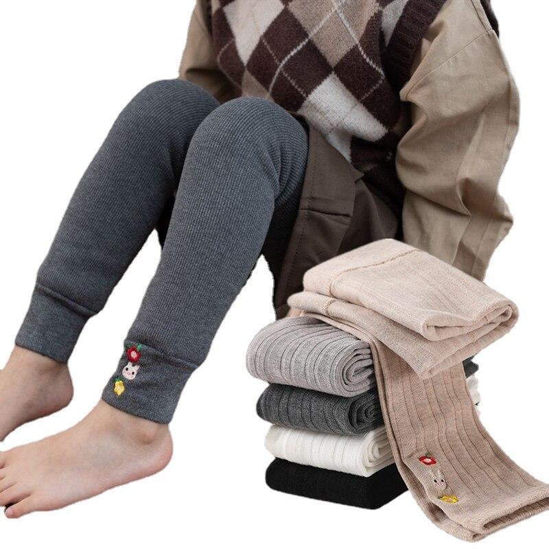 Эластичные леггинсы для девочек, детские леггинсы с буквами, одежда для девочек, штаны, мягкие вязаные штаны для малышей, брюки