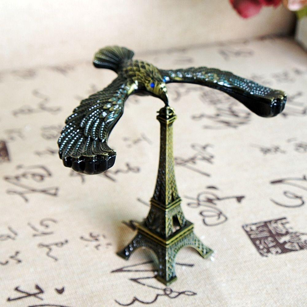 Home Office Decor Eiffel Tower Building Metal Figurines Charms Gravity Bird