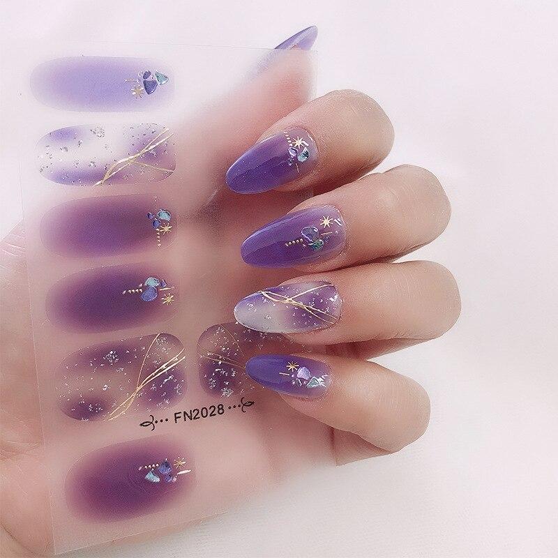 Наклейки для ногтей, бронзирующие, модные, с полным покрытием, наклейки для ногтей, маникюрные летние простые наклейки для ногтей, аксессуары для искусства, сделай сам, инструмент