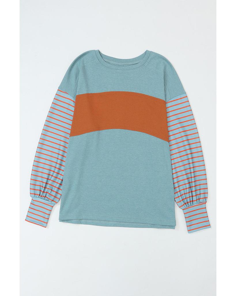 Azura Exchange Полосатый топ с рукавами епископа