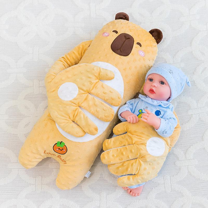 Baby Soothing Hand Hug Sleep Aid, Simulated Patting & Rocking for Anti-Startle, Infant Sleep Toy for Back & Belly Sleeping, Pacifier