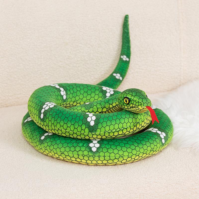 Snake Green Snake Brown Snake Plush Toy Photo Studio Photo Props Zoo Snake Doll Ornament