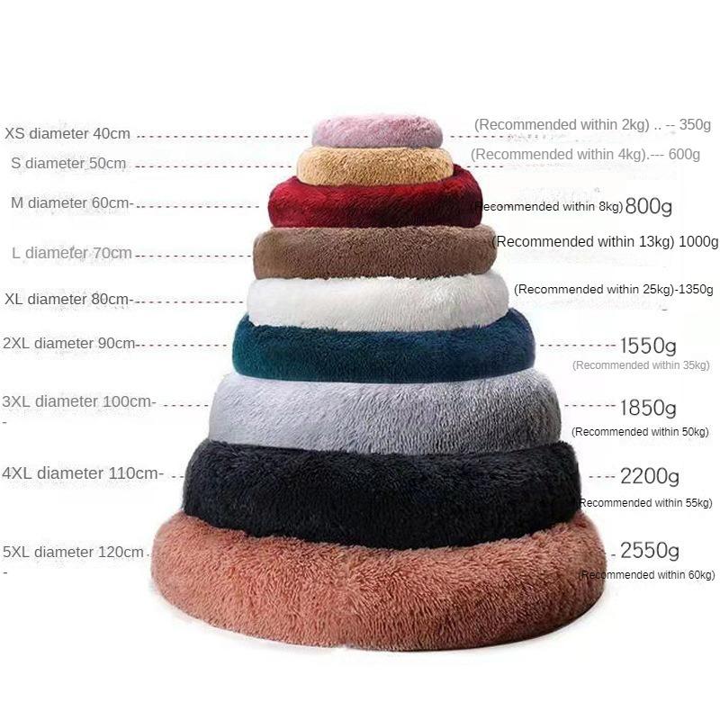 Doghouse Detachable Round Plush Pet Litter Cat Litter Warm Pet Supplies Dog Bed Pet Bed Pet Mat