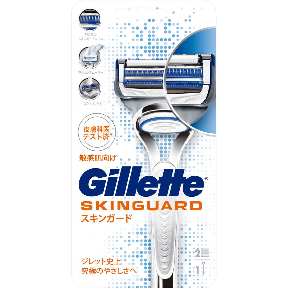 Gillette Ручной держатель SkinGuard с 2 сменными лезвиями P&G