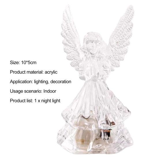 Светодиодный светильник прозрачной формы, высокая креативная небьющаяся долговечность, энергосберегающий декоративный акриловый 3D ночник с ангелом